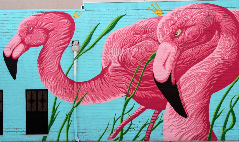 Pink Flamingo Mural