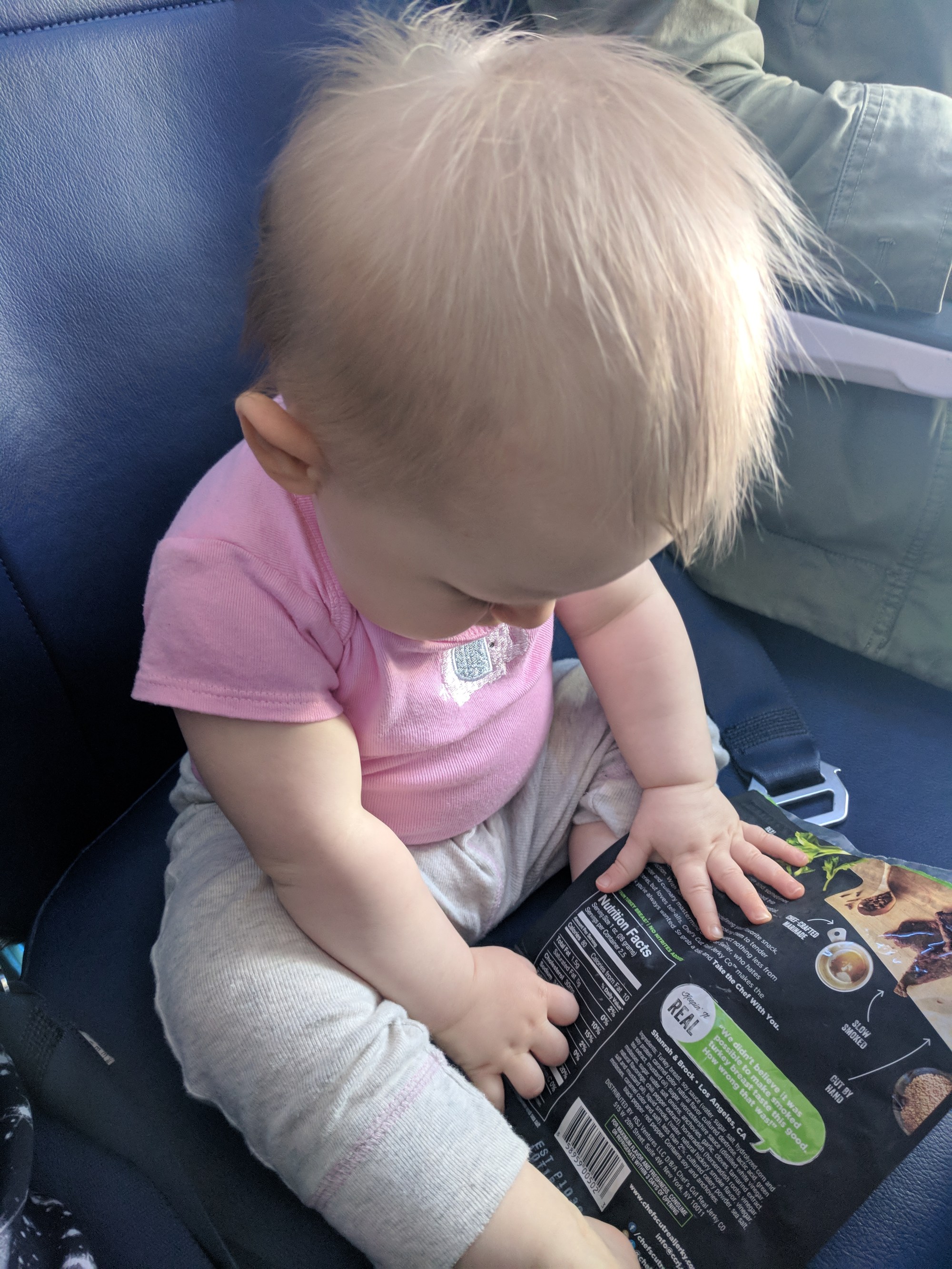 baby on a plane