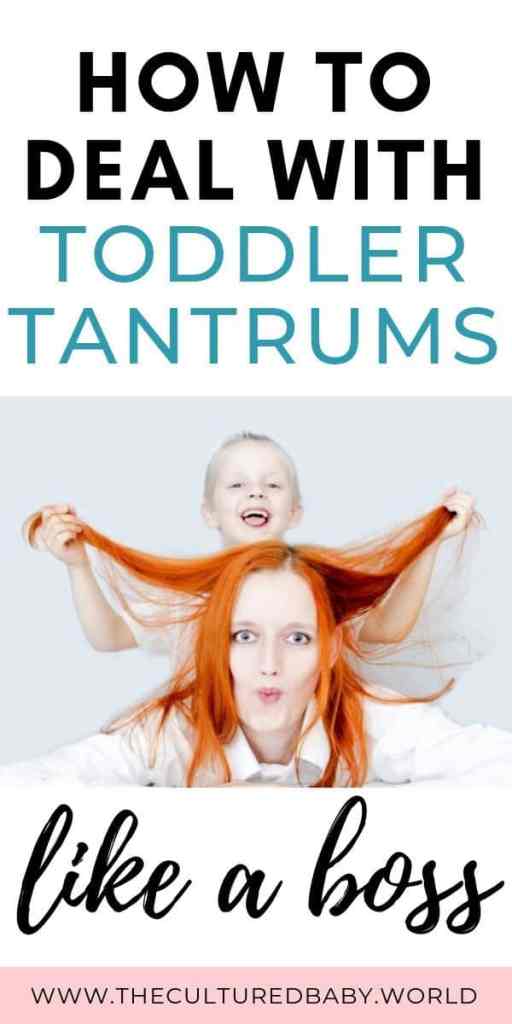 boy pulling on mom's hair | how to deal with toddler tantrums like a boss