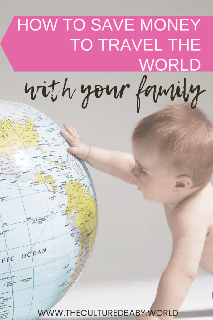 family travel-baby playing the world